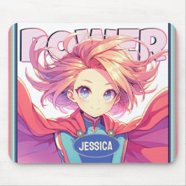 Alfombrilla De Ratón Anime Power Hero Chica