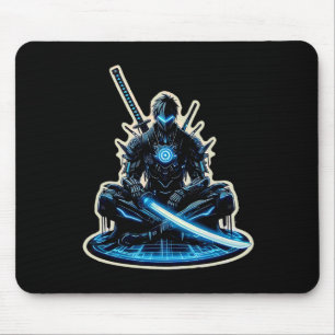 Alfombrilla De Ratón Anime Samurai Gamer Guerrero del CiberPunk Sci-fi 