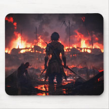 Anime Warrior Mouse Pad