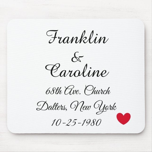 Alfombrilla De Ratón Aniversario elegante (Frente)