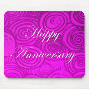 Alfombrilla De Ratón Aniversario Swirls Pink