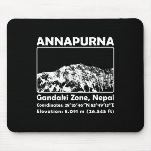 Alfombrilla De Ratón Annapurna Mif Nepal Mountain Climbing Trekking
