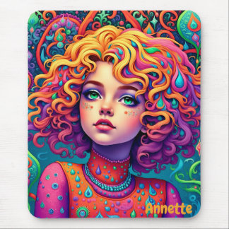 Alfombrilla De Ratón ANNETTE ~ Elegante chica de cachemira ~ Alfombrill