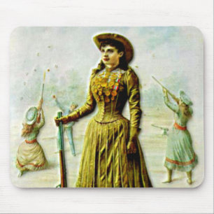 Alfombrilla De Ratón Annie Oakley, la salvaje Poster occidental de Buff