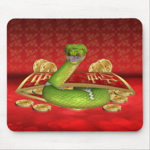 Alfombrilla De Ratón Año chino del cojín de ratón de la serpiente,