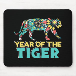 Alfombrilla De Ratón Año chino del tigre - Mandala