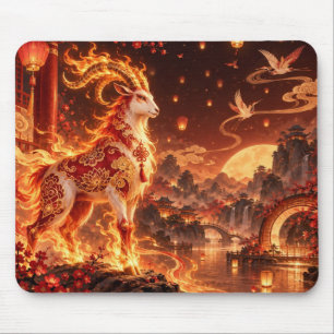 Alfombrilla De Ratón Año de la Cabra 2027 Ratón Almohadilla Zodiaco Chi