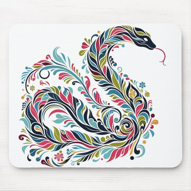 Alfombrilla De Ratón Año de las serpientes 2025: abrazando la suerte y  (Frente)