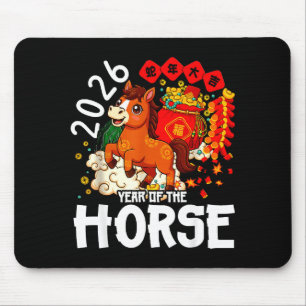 Alfombrilla De Ratón Año del Caballo 2026 Lindo Año Nuevo Lunar Chino