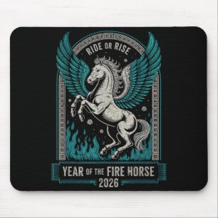 Alfombrilla De Ratón Año del Caballo de Fuego – Año Nuevo del Zodiaco C