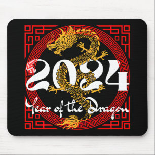 Alfombrilla De Ratón Año del Dragón 2024 zodiaco chino