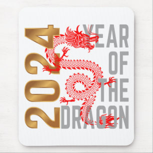Alfombrilla De Ratón Año del Dragón Año 2024 Zodiaco chino