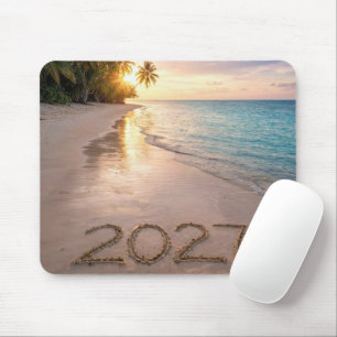Alfombrilla De Ratón Año Nuevo 2027 Playa Tropical