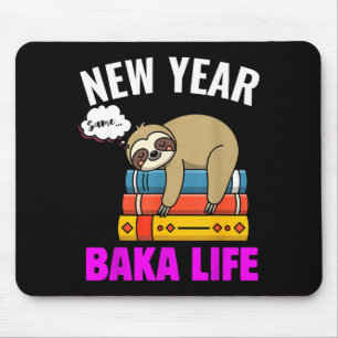 Alfombrilla De Ratón Año Nuevo Divertido Misma Vida de Baka Anime Sloth