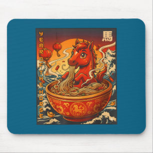 Alfombrilla De Ratón Año Vintage del Caballo Ramen Fideos Chinos Ne