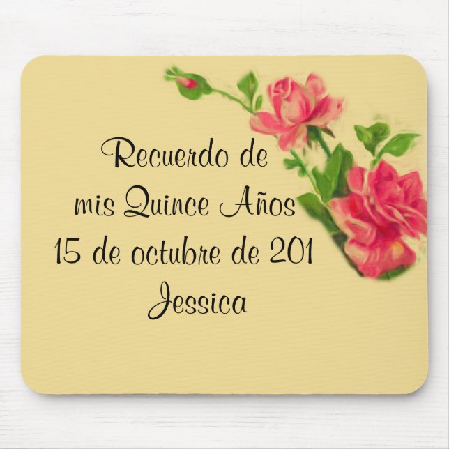 Alfombrilla De Ratón Años Mousepad de Recuerdo de mis 15 (Frente)