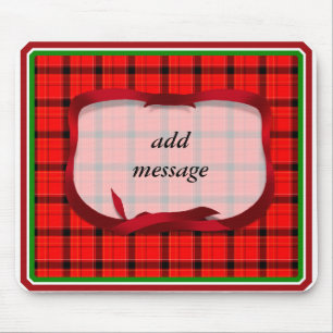 Alfombrilla De Ratón Antecedentes de Navidades Tartán Red Plaid