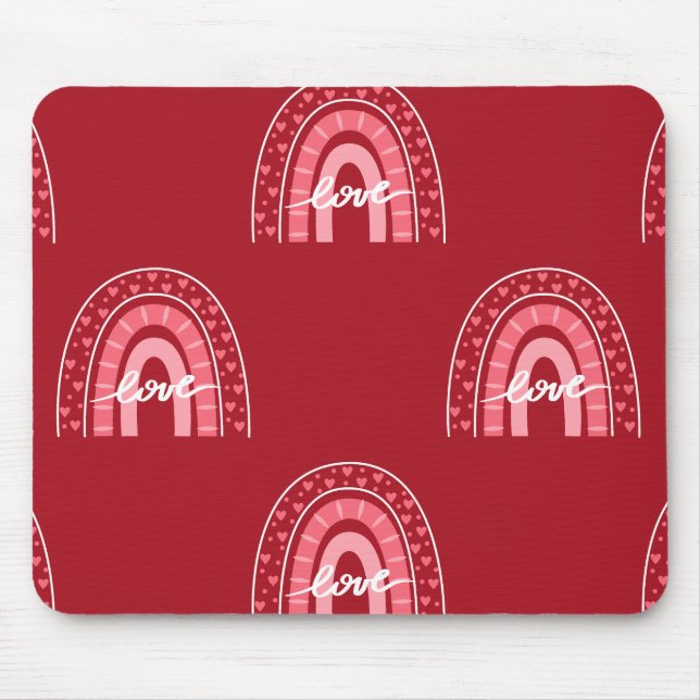 Alfombrilla De Ratón Antecedentes de San Valentín con amor (Frente)