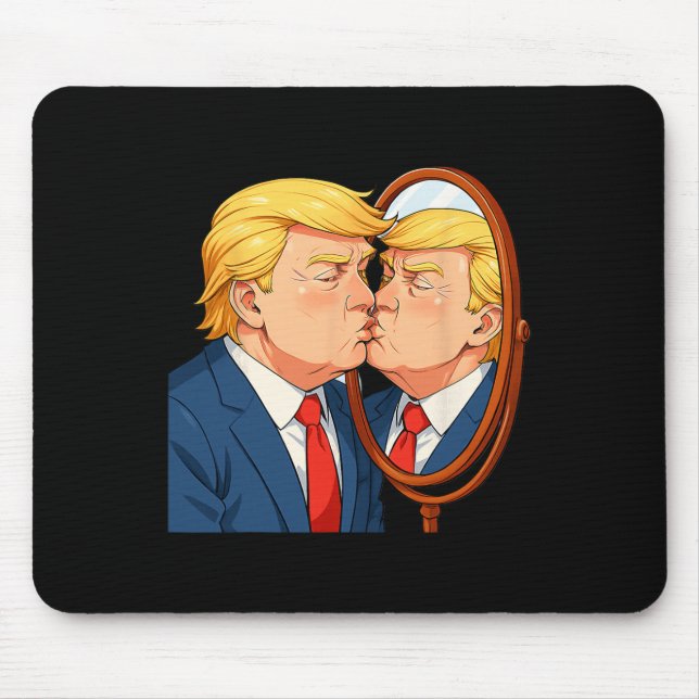 Alfombrilla De Ratón Anti-donald Trump Kissing Mirror - Narcissism Sati (Frente)