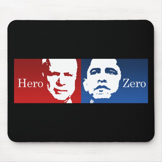 Alfombrilla De Ratón Anti-Obama - héroe contra cero (Frente)
