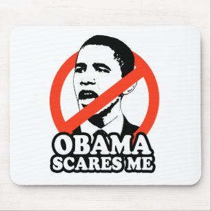 Alfombrilla De Ratón ANTI-OBAMA/OBAMA ME ASUSTA camiseta