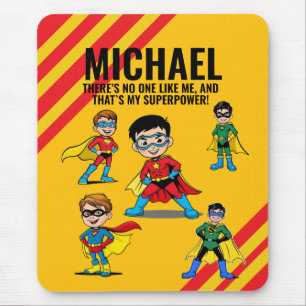ALFOMBRILLA DE RATÓN ANTI-STRESS KIDS HERO SUPERHERO POWER RED