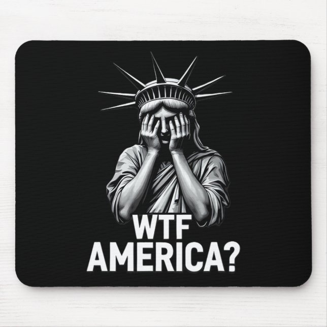 Alfombrilla De Ratón Anti-trump Political And Democracy Wtf America 2  (Frente)