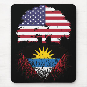 Alfombrilla De Ratón Antigua Antigua Estados Unidos bandera de raíces d