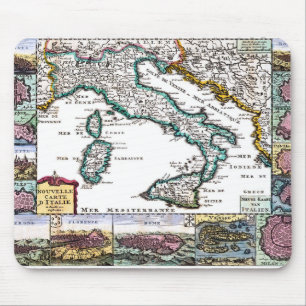 Alfombrilla De Ratón antiguo mapa pictórico de Italia