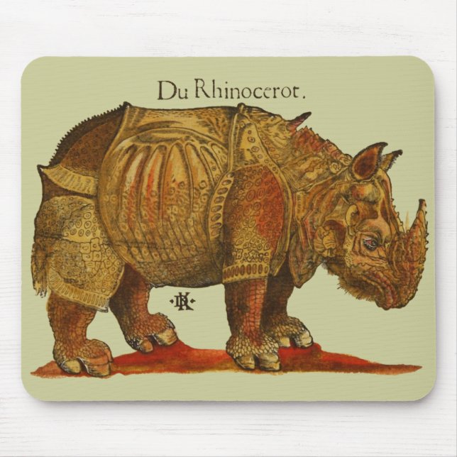 Alfombrilla De Ratón Antigüo rinoceronte durer (Frente)