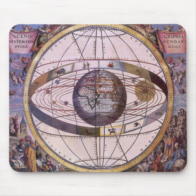 Alfombrilla De Ratón Antiguo Sistema Solar Ptolemaico, Andreas Cellariu (Frente)