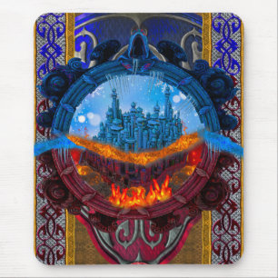 Alfombrilla De Ratón Antique Enchanted Fantasy Fairytale Book I