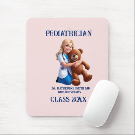 Alfombrilla De Ratón antistress pediatrician teddy bear pink university