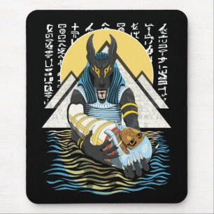 Alfombrilla De Ratón Anubis Antiguo Ilustracion Egipcio de Dios