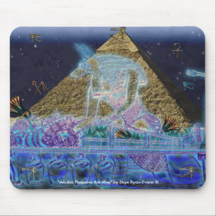 Alfombrilla De Ratón Anubis y Faraón Antiguo Mousepad de Arte Egipcio