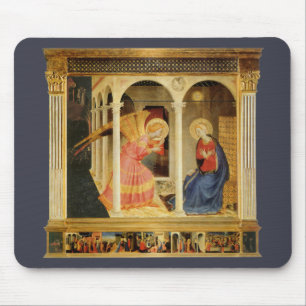 Alfombrilla De Ratón Anunciación de Fra Angelico, Bella Artes del Renac