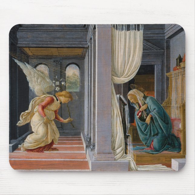 Alfombrilla De Ratón Anunciación de Sandro Botticelli (Frente)
