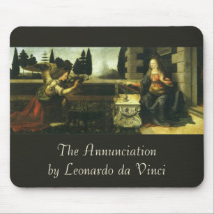 Alfombrilla De Ratón Anunciación del Señor por Leonardo da Vinci