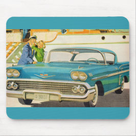 Alfombrilla De Ratón anuncio azul del impala de los años 50