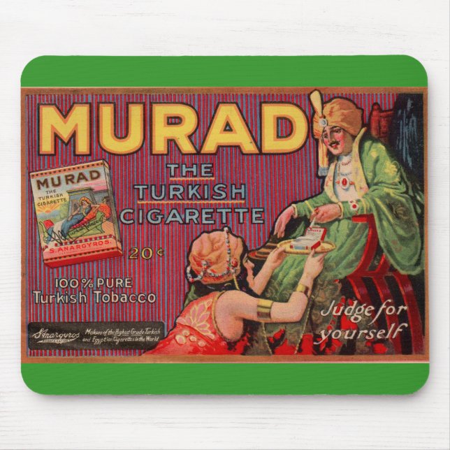 Alfombrilla De Ratón Anuncio de cigarrillos Murad de 1919 (Frente)