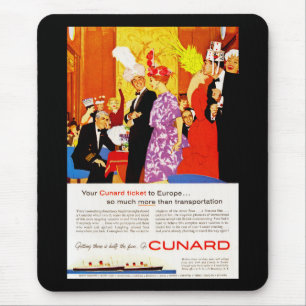 Alfombrilla De Ratón Anuncio de Fiesta de Cunard Queen