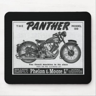 Alfombrilla De Ratón anuncio de la motocicleta de la pantera