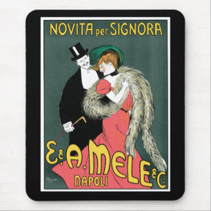 Alfombrilla De Ratón Anuncio italiano de la moda de Nouveau del arte