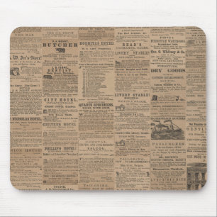 Alfombrilla De Ratón Anuncios del Pasado, NY 1856
