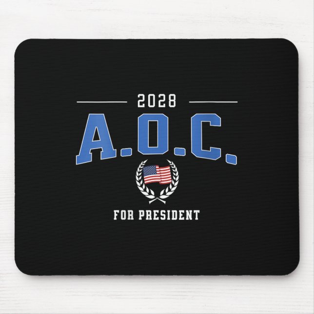 Alfombrilla De Ratón Aoc 2028 Para Presidente Alexandria Ocasio-co (Frente)