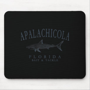 Alfombrilla De Ratón Apalachicola florida tiburón arte retro pizarra pe