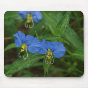 Alfombrilla De Ratón Aparatos y regalos asiáticos de Dayflower Blue WIl