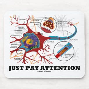Alfombrilla De Ratón Apenas atención de la paga (neurona/sinapsis)