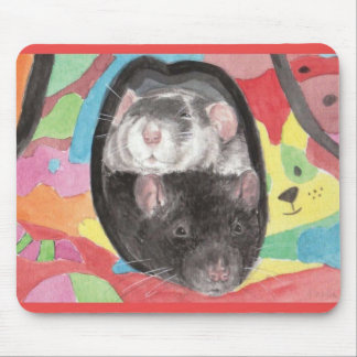 Alfombrilla De Ratón apenas colgante hacia fuera del mousepad