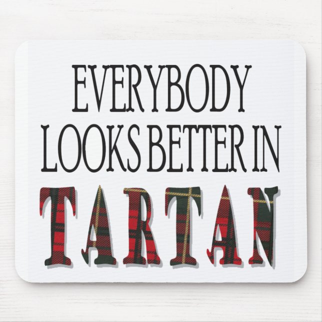 Alfombrilla De Ratón apenas tartán (Frente)
